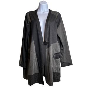 Women’s Gray & Charcoal Open Front Cardigan Sweater